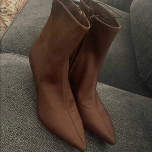 Brown Ankle Boots Kitten Heals